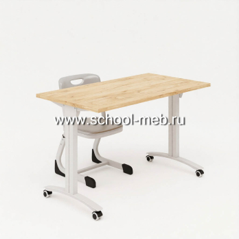Двухместная парта Nova Pro на колёсиках