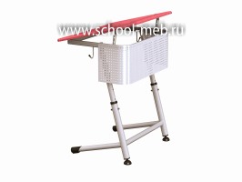 premera-1r-perfo-krasnaya-odnomestnaya-parta-s-ekranom-i-uglom-naklonam