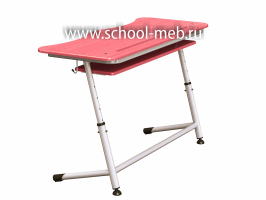 premera-2r-krasnaya-dvuhmestnaya-parta-s-polochkoy