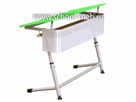 premera-2r-perfo-zelyonaya-dvuhmestnaya-parta-s-polochkoy-i-uglom-naklona