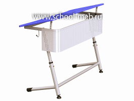 premera-2r-perfo-sinyaya-dvuhmestnaya-parta-s-perforirovannym-ekranom-i-uglom-naklona-stoleshnitsy