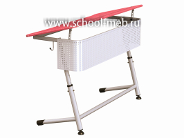 premera-2r-perfo-krasnaya-dvuhmestnaya-parta-s-perforirovannym-ekranom-i-uglom-naklona-stoleshnitsy