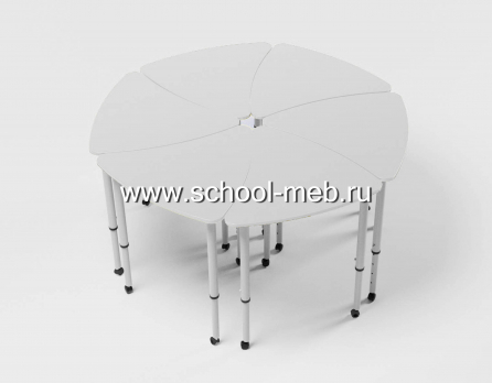 komplekt-stola-modulnogo-lepestok-belyy
